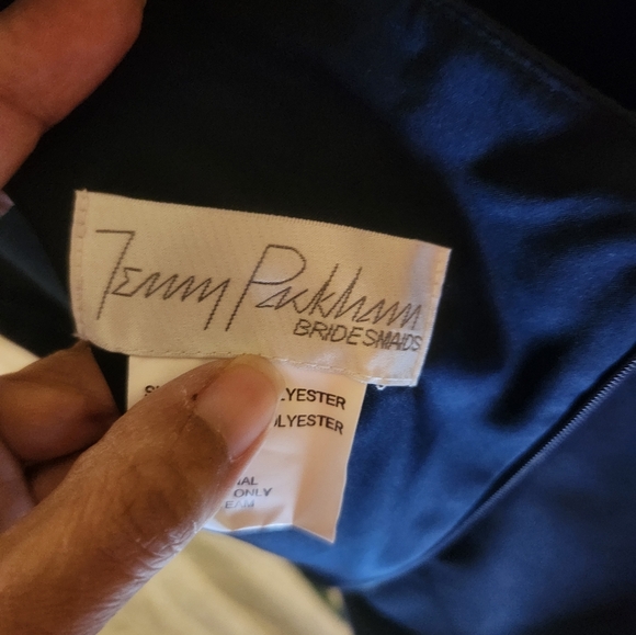 Elegant Navy Blue Women's Dress - Picture 2 of 2